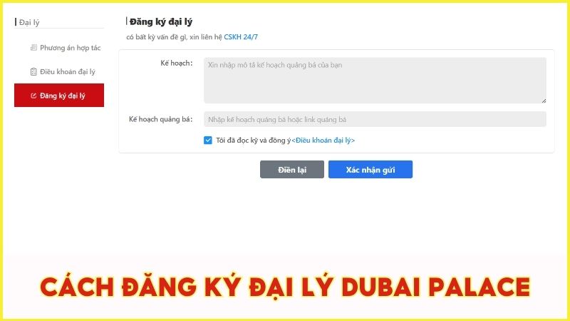 Các bước đơn giản để đăng ký đại lý của Dubai Palace